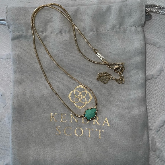 Kendra Scott teal Tessa necklace. - Picture 1 of 2